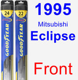 Front Wiper Blade Pack for 1995 Mitsubishi Eclipse - Hybrid