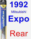 Rear Wiper Blade for 1992 Mitsubishi Expo - Hybrid