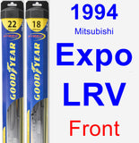 Front Wiper Blade Pack for 1994 Mitsubishi Expo LRV - Hybrid