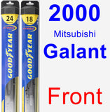 Front Wiper Blade Pack for 2000 Mitsubishi Galant - Hybrid