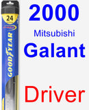 Driver Wiper Blade for 2000 Mitsubishi Galant - Hybrid