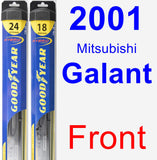 Front Wiper Blade Pack for 2001 Mitsubishi Galant - Hybrid