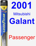 Passenger Wiper Blade for 2001 Mitsubishi Galant - Hybrid