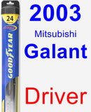 Driver Wiper Blade for 2003 Mitsubishi Galant - Hybrid