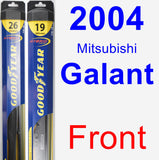 Front Wiper Blade Pack for 2004 Mitsubishi Galant - Hybrid