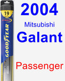 Passenger Wiper Blade for 2004 Mitsubishi Galant - Hybrid