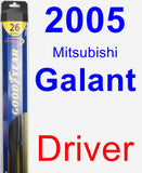 Driver Wiper Blade for 2005 Mitsubishi Galant - Hybrid