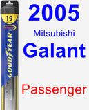 Passenger Wiper Blade for 2005 Mitsubishi Galant - Hybrid