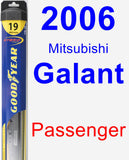 Passenger Wiper Blade for 2006 Mitsubishi Galant - Hybrid