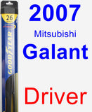 Driver Wiper Blade for 2007 Mitsubishi Galant - Hybrid