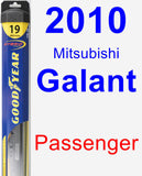 Passenger Wiper Blade for 2010 Mitsubishi Galant - Hybrid