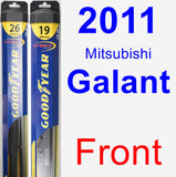 Front Wiper Blade Pack for 2011 Mitsubishi Galant - Hybrid