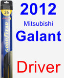 Driver Wiper Blade for 2012 Mitsubishi Galant - Hybrid