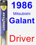 Driver Wiper Blade for 1986 Mitsubishi Galant - Hybrid