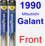 Front Wiper Blade Pack for 1990 Mitsubishi Galant - Hybrid