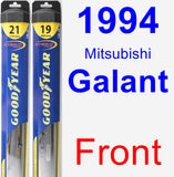 Front Wiper Blade Pack for 1994 Mitsubishi Galant - Hybrid