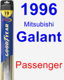 Passenger Wiper Blade for 1996 Mitsubishi Galant - Hybrid