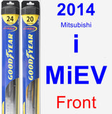 Front Wiper Blade Pack for 2014 Mitsubishi i-MiEV - Hybrid