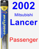 Passenger Wiper Blade for 2002 Mitsubishi Lancer - Hybrid