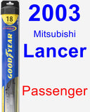 Passenger Wiper Blade for 2003 Mitsubishi Lancer - Hybrid