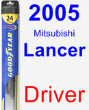 Driver Wiper Blade for 2005 Mitsubishi Lancer - Hybrid