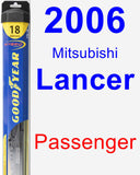 Passenger Wiper Blade for 2006 Mitsubishi Lancer - Hybrid