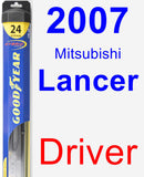 Driver Wiper Blade for 2007 Mitsubishi Lancer - Hybrid