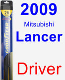 Driver Wiper Blade for 2009 Mitsubishi Lancer - Hybrid