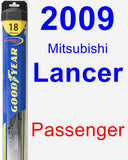 Passenger Wiper Blade for 2009 Mitsubishi Lancer - Hybrid