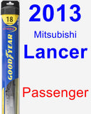 Passenger Wiper Blade for 2013 Mitsubishi Lancer - Hybrid