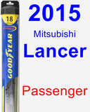 Passenger Wiper Blade for 2015 Mitsubishi Lancer - Hybrid