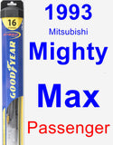 Passenger Wiper Blade for 1993 Mitsubishi Mighty Max - Hybrid