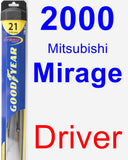 Driver Wiper Blade for 2000 Mitsubishi Mirage - Hybrid