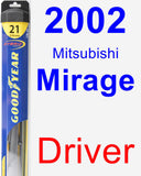 Driver Wiper Blade for 2002 Mitsubishi Mirage - Hybrid