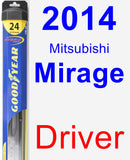 Driver Wiper Blade for 2014 Mitsubishi Mirage - Hybrid