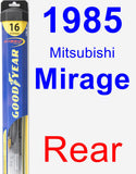 Rear Wiper Blade for 1985 Mitsubishi Mirage - Hybrid