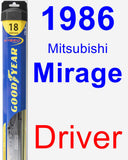 Driver Wiper Blade for 1986 Mitsubishi Mirage - Hybrid