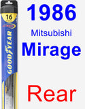 Rear Wiper Blade for 1986 Mitsubishi Mirage - Hybrid