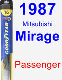 Passenger Wiper Blade for 1987 Mitsubishi Mirage - Hybrid