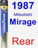 Rear Wiper Blade for 1987 Mitsubishi Mirage - Hybrid