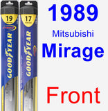 Front Wiper Blade Pack for 1989 Mitsubishi Mirage - Hybrid