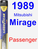 Passenger Wiper Blade for 1989 Mitsubishi Mirage - Hybrid