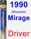 Driver Wiper Blade for 1990 Mitsubishi Mirage - Hybrid