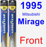 Front Wiper Blade Pack for 1995 Mitsubishi Mirage - Hybrid