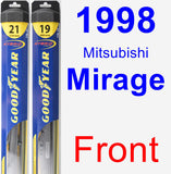 Front Wiper Blade Pack for 1998 Mitsubishi Mirage - Hybrid