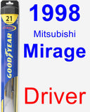 Driver Wiper Blade for 1998 Mitsubishi Mirage - Hybrid