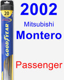 Passenger Wiper Blade for 2002 Mitsubishi Montero - Hybrid