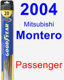 Passenger Wiper Blade for 2004 Mitsubishi Montero - Hybrid