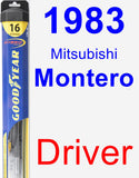 Driver Wiper Blade for 1983 Mitsubishi Montero - Hybrid