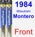 Front Wiper Blade Pack for 1984 Mitsubishi Montero - Hybrid